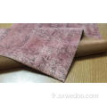 Tissu en velours imprimé en polyester pour meubles de canapé